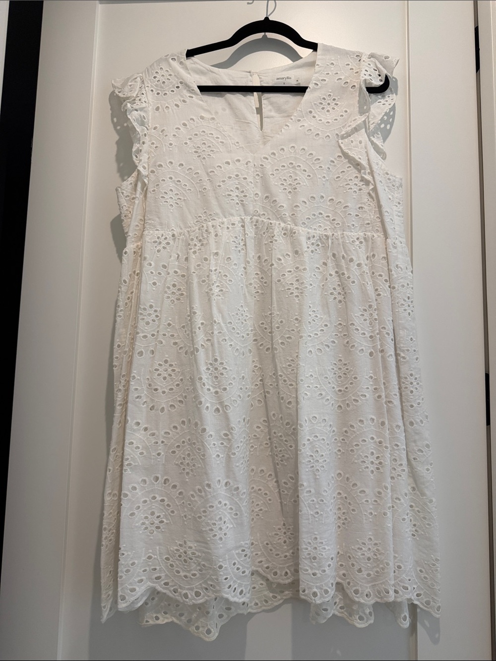 Amaryllis White Eyelet A-Line Summer Dress